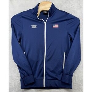 Umbro USA Jacket Blue Track Full Zip Futbol Soccer Men's Size Small S